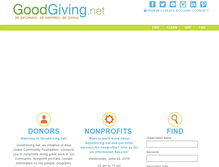 Tablet Screenshot of goodgiving.guidestar.org