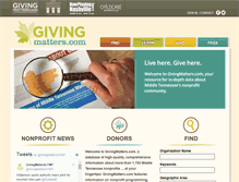 Tablet Screenshot of givingmatters.guidestar.org